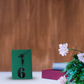 Modern Rectangular Table Clock with Bold Number 6