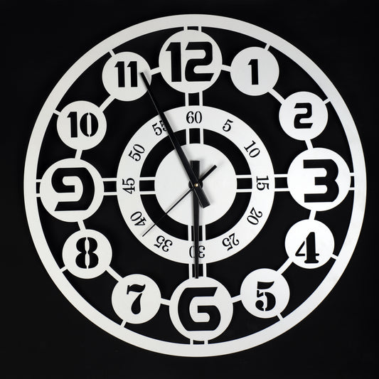 OrbitEdge Classic Metal Wall Clock – 20 Dual Ring Design
