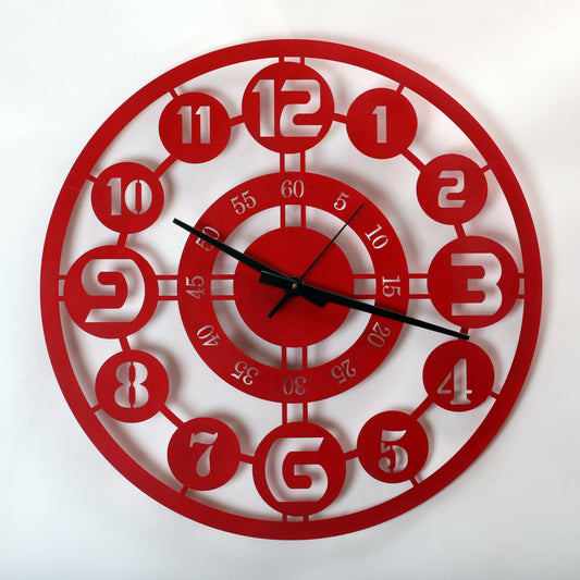 OrbitEdge Classic Metal Wall Clock – 20 Dual Ring Design