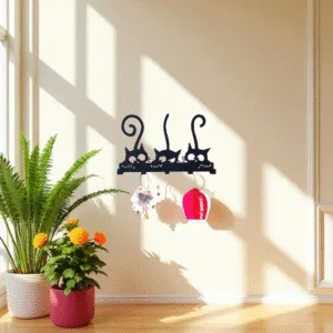 Peeking Cats Wall Key Hanger