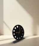 Circular Dotted Metal Table Clock