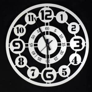 OrbitEdge Classic Metal Wall Clock – 20 Dual Ring Design