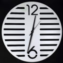 ShadowStripe Modern Wall Clock – Minimalist Slatted Design