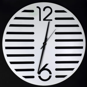 ShadowStripe Modern Wall Clock – Minimalist Slatted Design