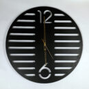 ShadowStripe Modern Wall Clock – Minimalist Slatted Design