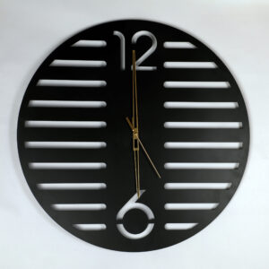 ShadowStripe Modern Wall Clock – Minimalist Slatted Design