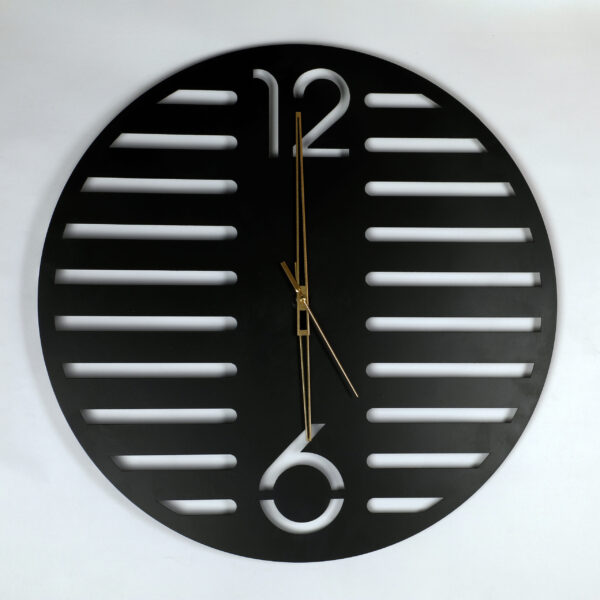 ShadowStripe Modern Wall Clock – Minimalist Slatted Design - Image 8