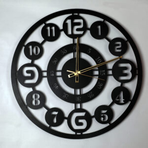 OrbitEdge Classic Metal Wall Clock – 20 Dual Ring Design