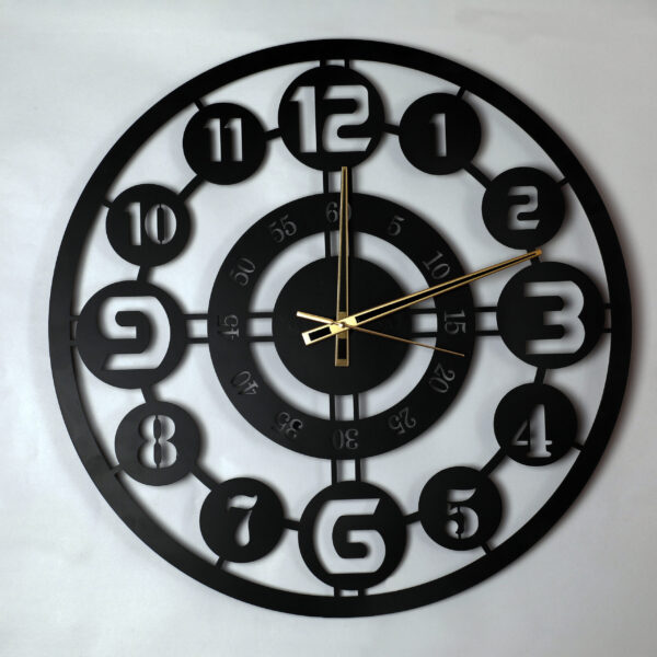 OrbitEdge Classic Metal Wall Clock – 20 Dual Ring Design - Image 2