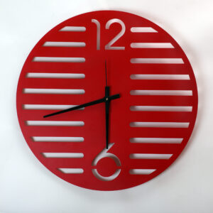ShadowStripe Modern Wall Clock – Minimalist Slatted Design