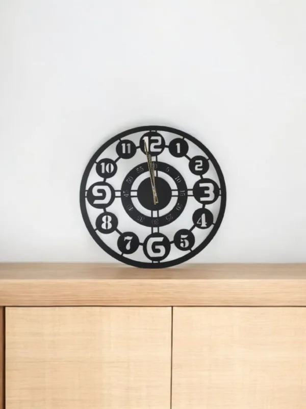 OrbitEdge Classic Metal Wall Clock – 20 Dual Ring Design