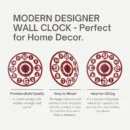OrbitEdge Classic Metal Wall Clock – 20 Dual Ring Design