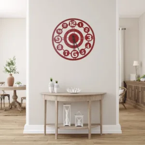 OrbitEdge Classic Metal Wall Clock – 20 Dual Ring Design