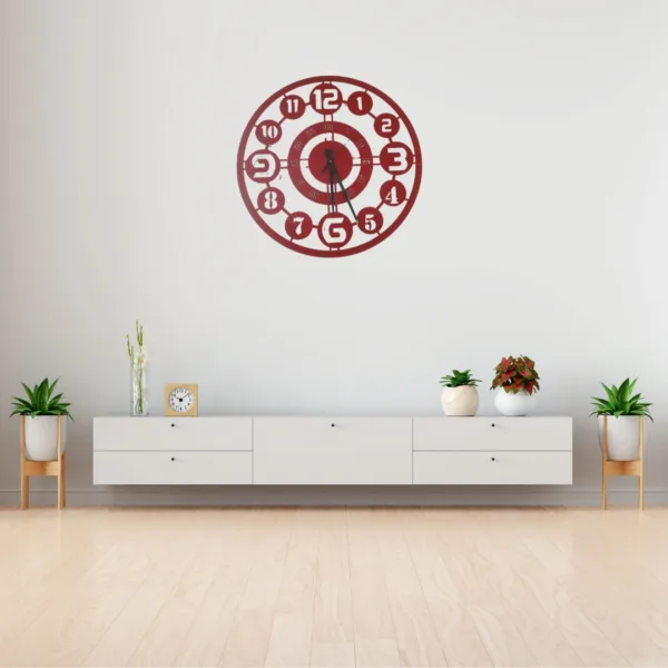 OrbitEdge Classic Metal Wall Clock – 20 Dual Ring Design - Image 8