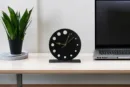 Circular Dotted Metal Table Clock