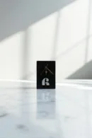 Modern Rectangular Table Clock with Bold Number 6