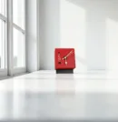 Teal Quadrant Cube Table Clock