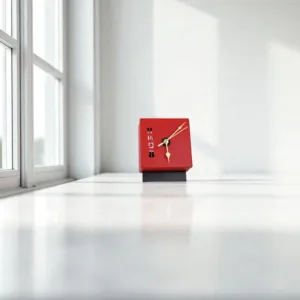 Teal Quadrant Cube Table Clock