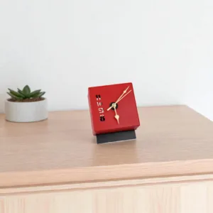 Teal Quadrant Cube Table Clock