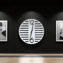 ShadowStripe Modern Wall Clock – Minimalist Slatted Design