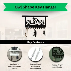 OwlKey 9 – Sleek Wall Organizer with Mobile Dock