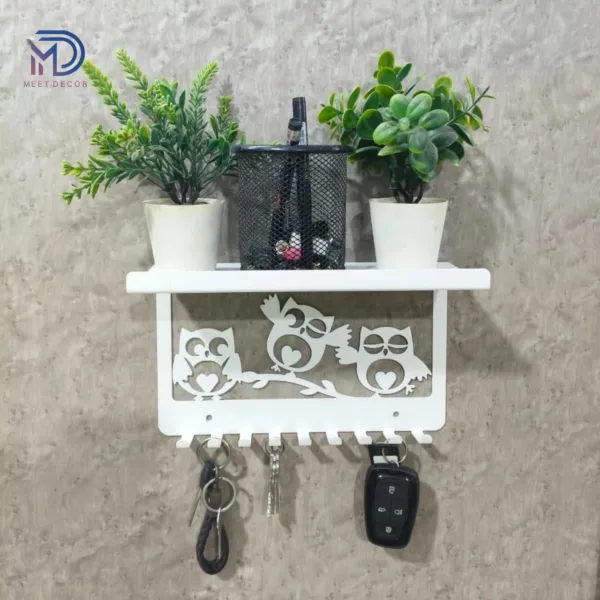 OwlKey 9 – Sleek Wall Organizer with Mobile Dock