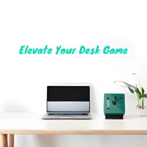 Teal Quadrant Cube Table Clock