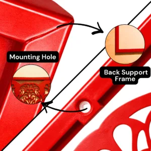 Elephant Metal Wall Art 21x18 Inch Red - Intricate Jaali Design Wall Hanging Decor, No Drill Panel for Living Room Bedroom Entryway Staircase - Aesthetic Home Decor Items, Metal Wall Decor, Wall Art Hanging Decoration